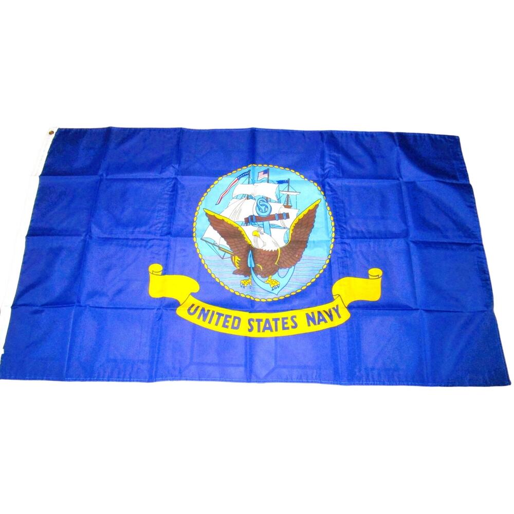 United States Navy USN Blue Garden Flag 35x60 Inches Eagle & Ship with Grommets